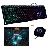 Wired Backlit GTX300 illuminated Multimedia Ergonomic Usb Gaming Keyboard + Optical Gaming Mouse Sets + Cool Mouse Pad