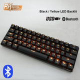 RK61 Bluetooth Wireless White LED Backlit Ergonomic Mechanical Gaming Keyboard