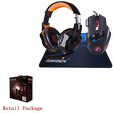 RAKOON 5500 DPI X7 Pro Gaming Mouse+ Hifi Pro Gaming Headphone Game Headset+Gift Big Gaming Mousepad