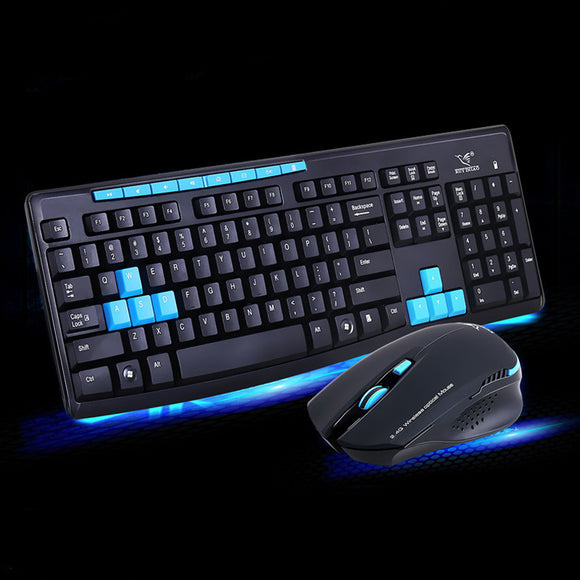 2.4G Wireless Gaming Keyboard + Mouse Set Combo for Desktops Laptops PC  XXM