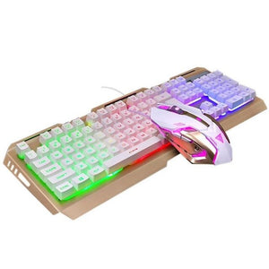 ALLOYSEED USB Wired Backlit Mechanical Gaming Keyboard And Adajustable Mouse DPI4000 Set
