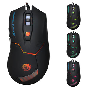 K1020 RGB Backlight USB Optical  1600/2400/3200DPI Ergonomics 6 Buttons Gaming Mouse