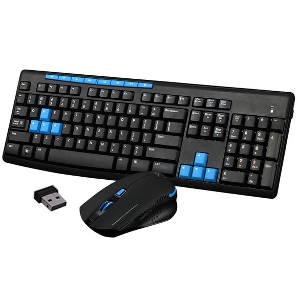 Wireless 2.4G Mice Mechanical Multimedia Gaming Keyboard Mouse Set