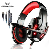 KOTION EACH Casque Deep Bass Stereo Game Headphone with Microphone LED Light Gaming Headphone