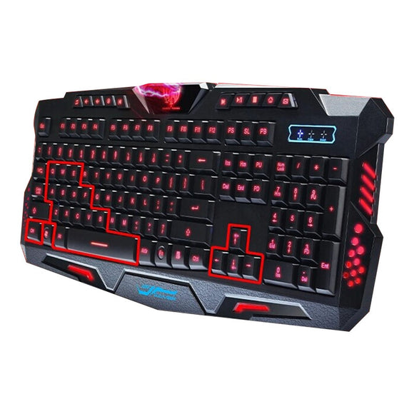 M200 Wired Mechanical Sense Backlit Tricolor luminescent Gaming Keyboard