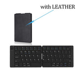 AVATTO Soft Leather Portable English Bluetooth Wireless Folding Mini Keyboard