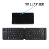 AVATTO Soft Leather Portable English Bluetooth Wireless Folding Mini Keyboard