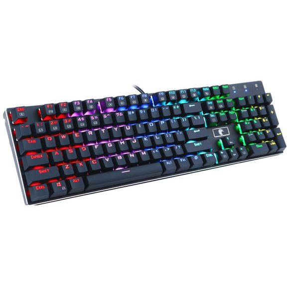 87/104 Keys RGB LED Backlit Wired Blue Brown Red Switch Gaming Keyboard