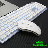 LT600 Rechargeable 2.4GHz Wireless 104 Keys Backlit Usb Ergonomic Gaming Keyboard + 1600DPI Optical Gaming Mouse Sets