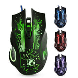 5000 DPi Optical USB Ergonomic Mouse Silent Wired With Backlight Gaming Mouse