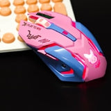 OW D.va Mercy Reaper USB Wired Mouse 6 Button 2400 DPI Optica Breathing Gaming Mouse