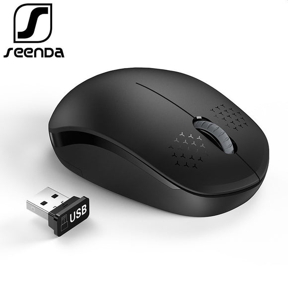 SeenDa Noiseless 2.4GHz Wireless Mouse Portable Mini Mute Mice Silent Gaming Mouse