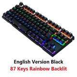 87/104 Keys RGB LED Backlit Wired Blue Brown Red Switch Gaming Keyboard