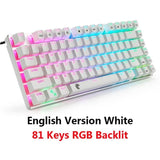 87/104 Keys RGB LED Backlit Wired Blue Brown Red Switch Gaming Keyboard