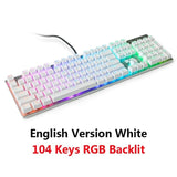 87/104 Keys RGB LED Backlit Wired Blue Brown Red Switch Gaming Keyboard