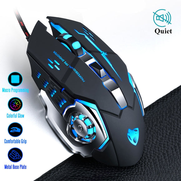 8D 3200DPI Adjustable Wired Optical LED Gaming Mouse