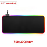 Wired /Wireless LED Backlight USB Luminous Gaming Keyboard Mouse Pad Set
