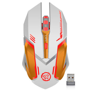 Wireless Gaming Mouse 3200 DPI Rechargeable Adjustable 7 Color Backlight Breathing Gaming Mouse