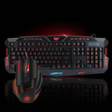 Professional Gaming Keyboard Mouse Combo Backlit LED Colorful Game Keyboard Mouse Set EM88