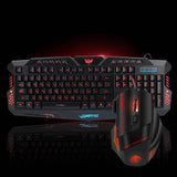 Professional Gaming Keyboard Mouse Combo Backlit LED Colorful Game Keyboard Mouse Set EM88