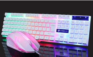 GTX300 3D 104 keys Gaming USB Wired Keyboard Colorful Button Mouse Suit LED Backlit Keyboard Mouse Set