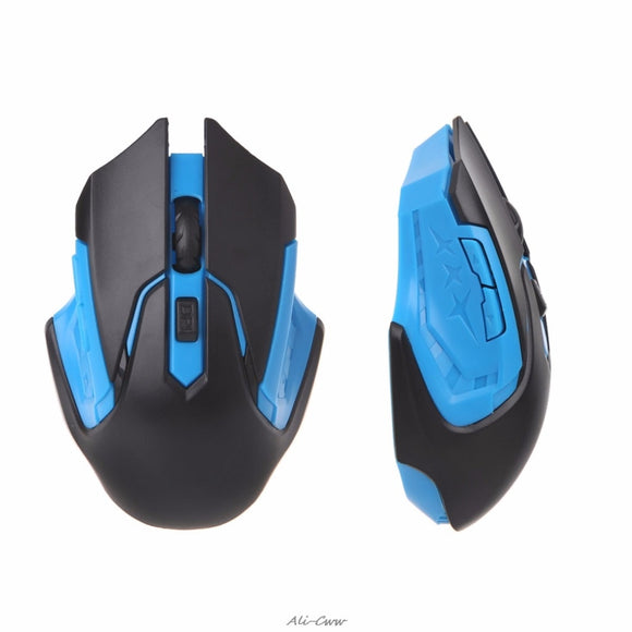 2.4GHz Wireless Mouse Gaming Game Mice USB Receiver Blue/White