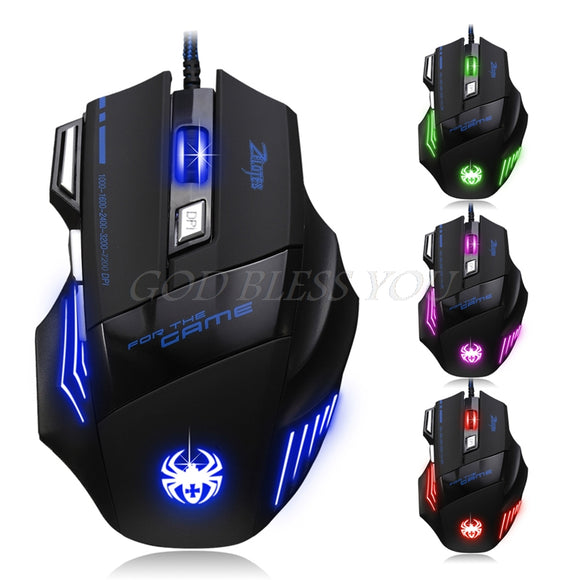 ZELOTES T80 USB 7200DPI Wired Optical Backlight Gaming Mouse