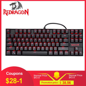 REDRAGON K552 Mechanical Wired Splash-proof Water Red Backlight Gaming Keyboard