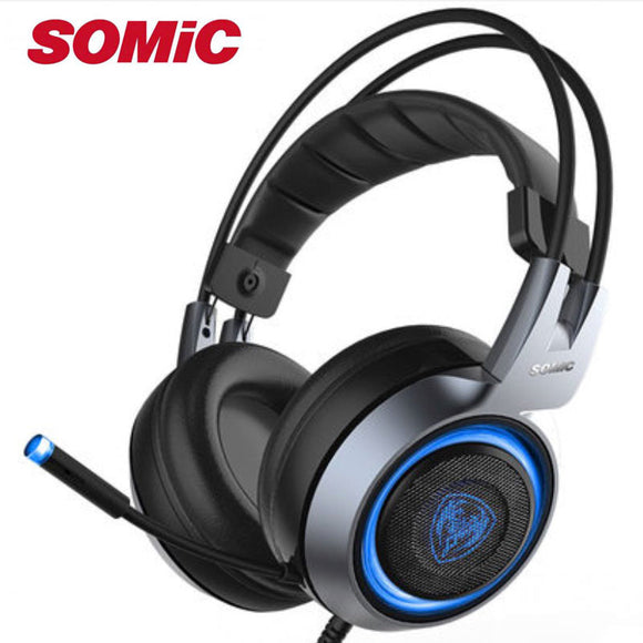 SOMIC 7.1 Sound Vibration Headset USB With Mic PC Bass Stereo Gaming Headphone